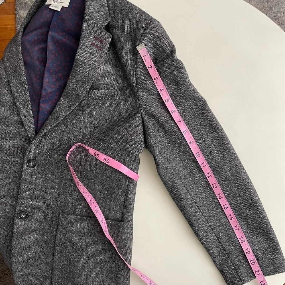Original Penguin Men’s Decon Tweed Blazer Jacket Size Large Gray Wool Blend